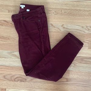 Jcrew burgundy corduroy pant s28